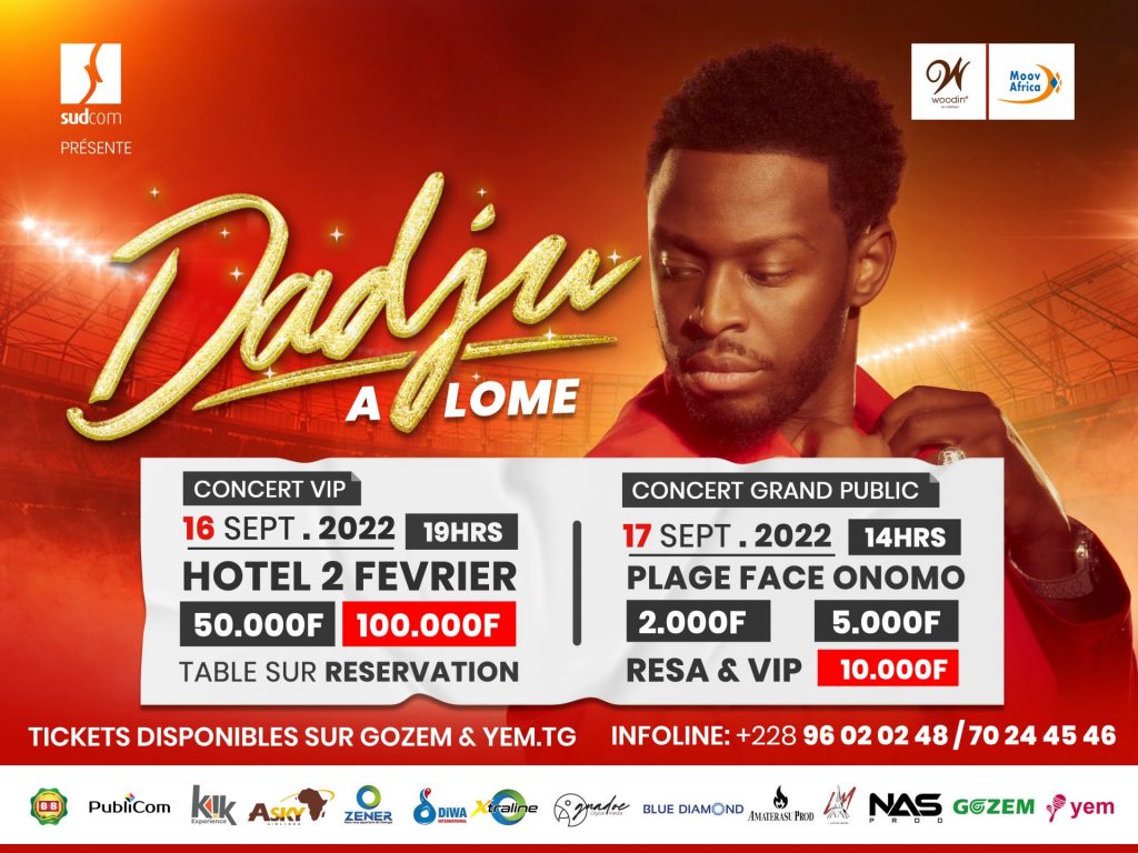 Vivez le concert de Dadju en concert à Lomé