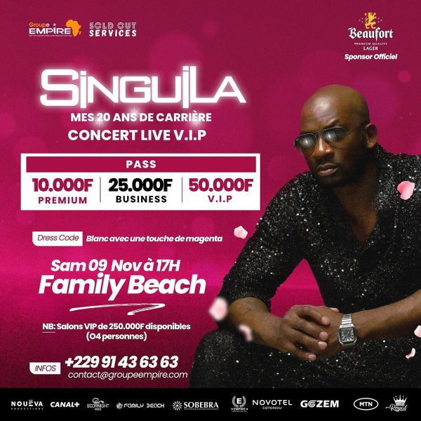 Concert : Singuila en concert Live VIP – 20 ans de carrière